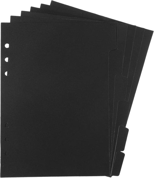 6 Pcs A5 Binder Dividers, 6 Holes Pink Clear Binder Divider Index with Tabs Insertable Plastic Index Divider Sheets for Binders Notebook Journal Diary Memo Notepad (Pink)