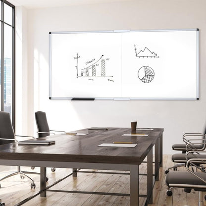VIZ-PRO Magnetic Whiteboard/Dry Erase Board, 18 X 12 Inches, Includes 1 Eraser & 2 Markers & 4 Magnets