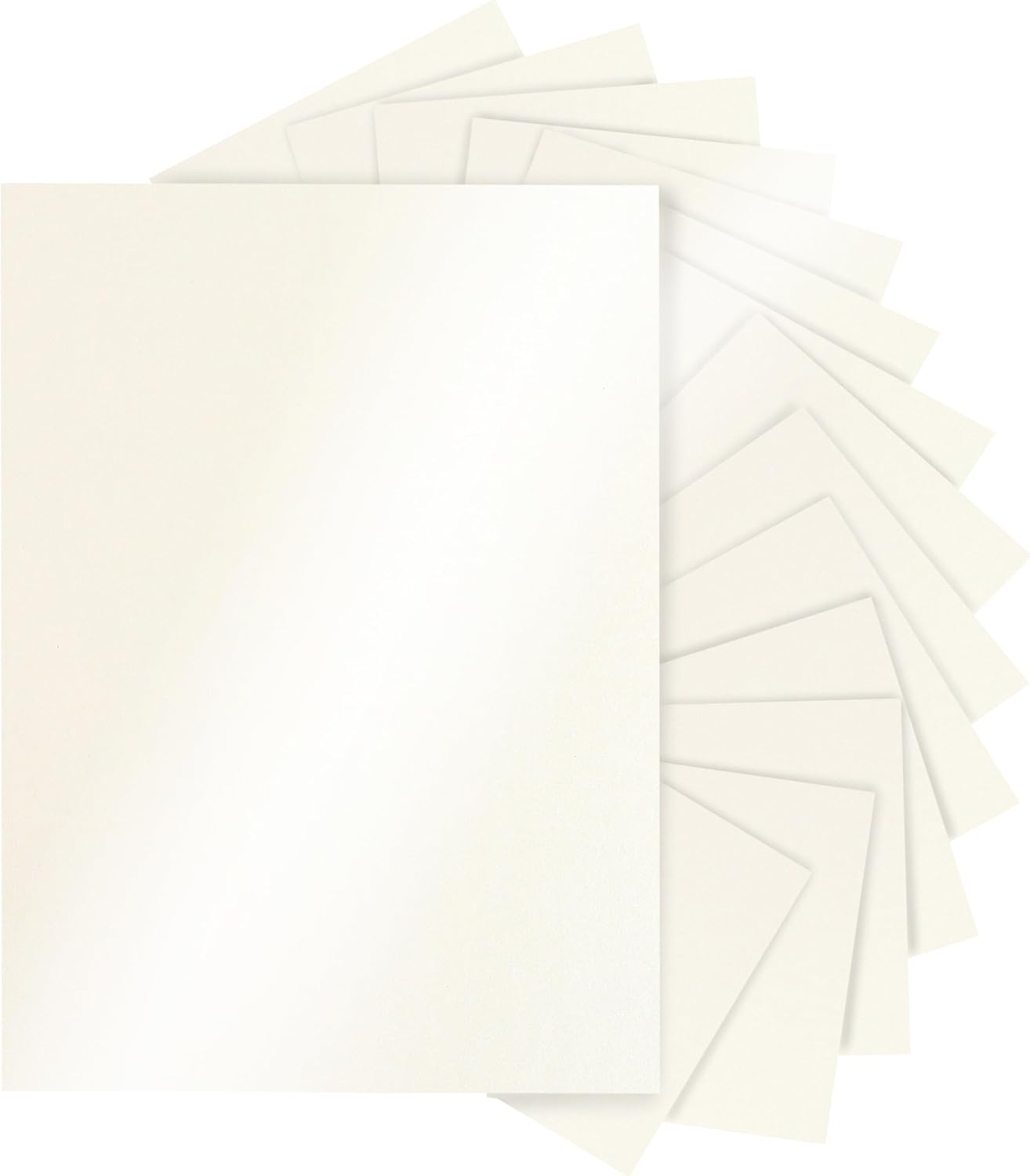 Silunkia 120 Sheets Cream Shimmer Cardstock 8.5 x 11 Off White Paper, 250gsm/92lb Premium Glossy Paper Card Stock for DIY Cards Making, Wedding Invitations, Anniversaries, Business Cards, Menus