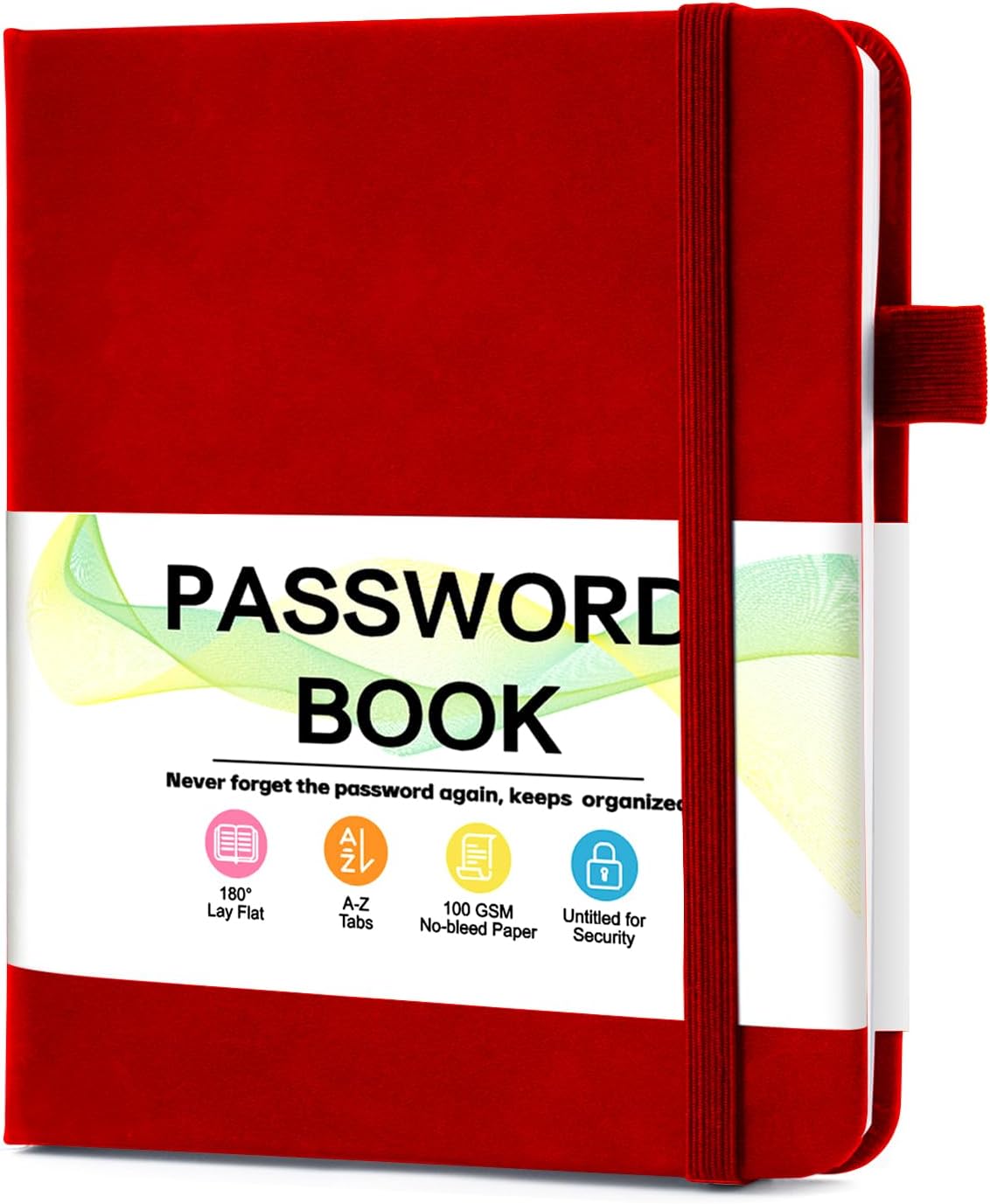 MOSA BEAR Password Keeper Book with Alphabetical Tabs，4.3"x5.7" Small Password Books for Seniors Password Notebook for Internet Website Address Log in Detail（Dark Blue）