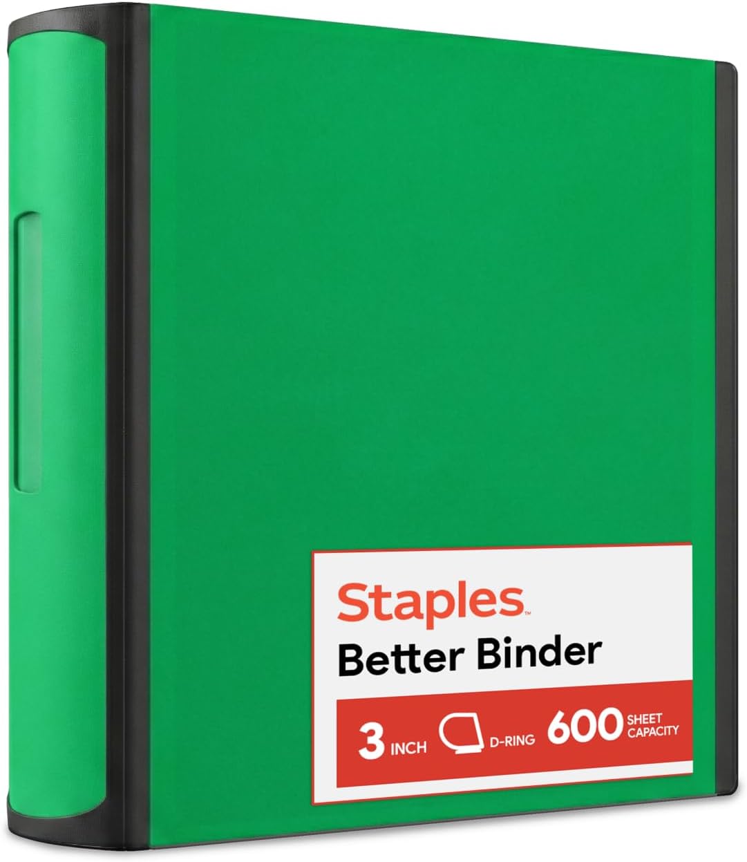 Staples Better Binder 2-Inch D-Ring View Binder, Reinforced Spine, Holds Up to 540 Sheets, Teal, for Office & School