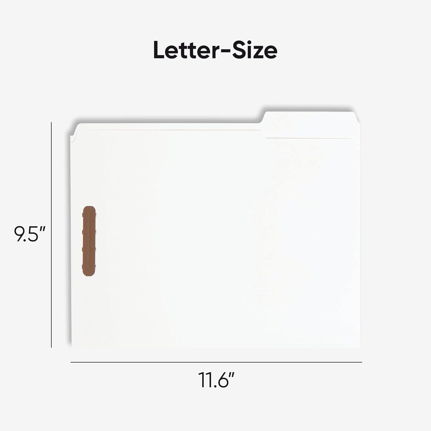 Smead Fastener File Folders, Reinforced 1/3-Cut Tabs, 2 Fasteners, Letter Size, Blue, 50 per Box (12040)