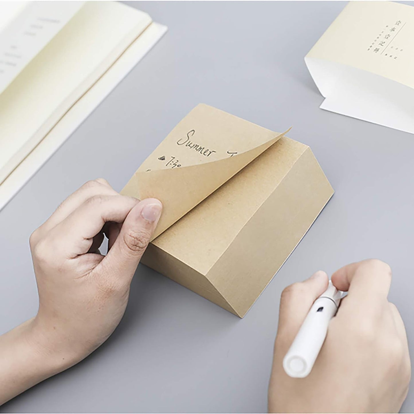 VANRA Note Cube 4 x 4 Inch (Not Sticky) Memo Cube Refill (No Holder) Tear-Off Pages (Not Loose) Blank Scratch Pads, 400-Sheets/Cube (Ivory White)