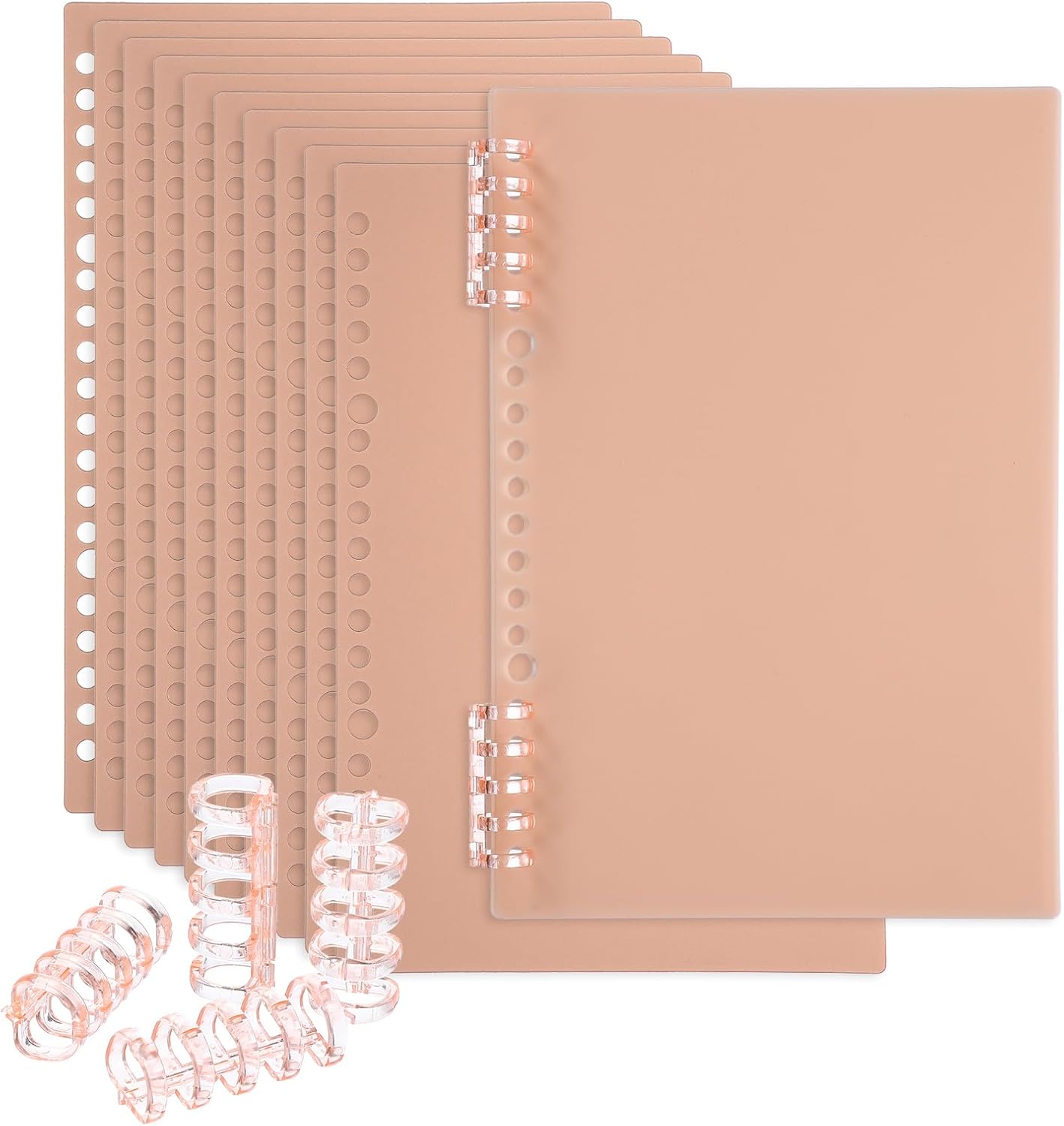 PATIKIL 12 Pack Binding Covers, A5(8.4x5.7 Inch) 22 Mil Plastic Notebook Covers Sheets with Binding Comb for Book Report Presentation, Light Blue