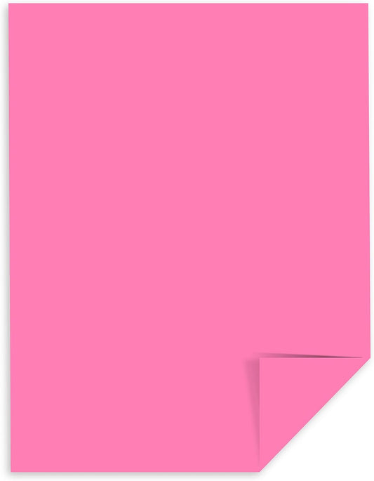 Neenah Astrobrights Color Paper, 8.5â€ x 11â€ , 24 lb/89 GSM, Pulsar Pink, 500 Sheets (21031)