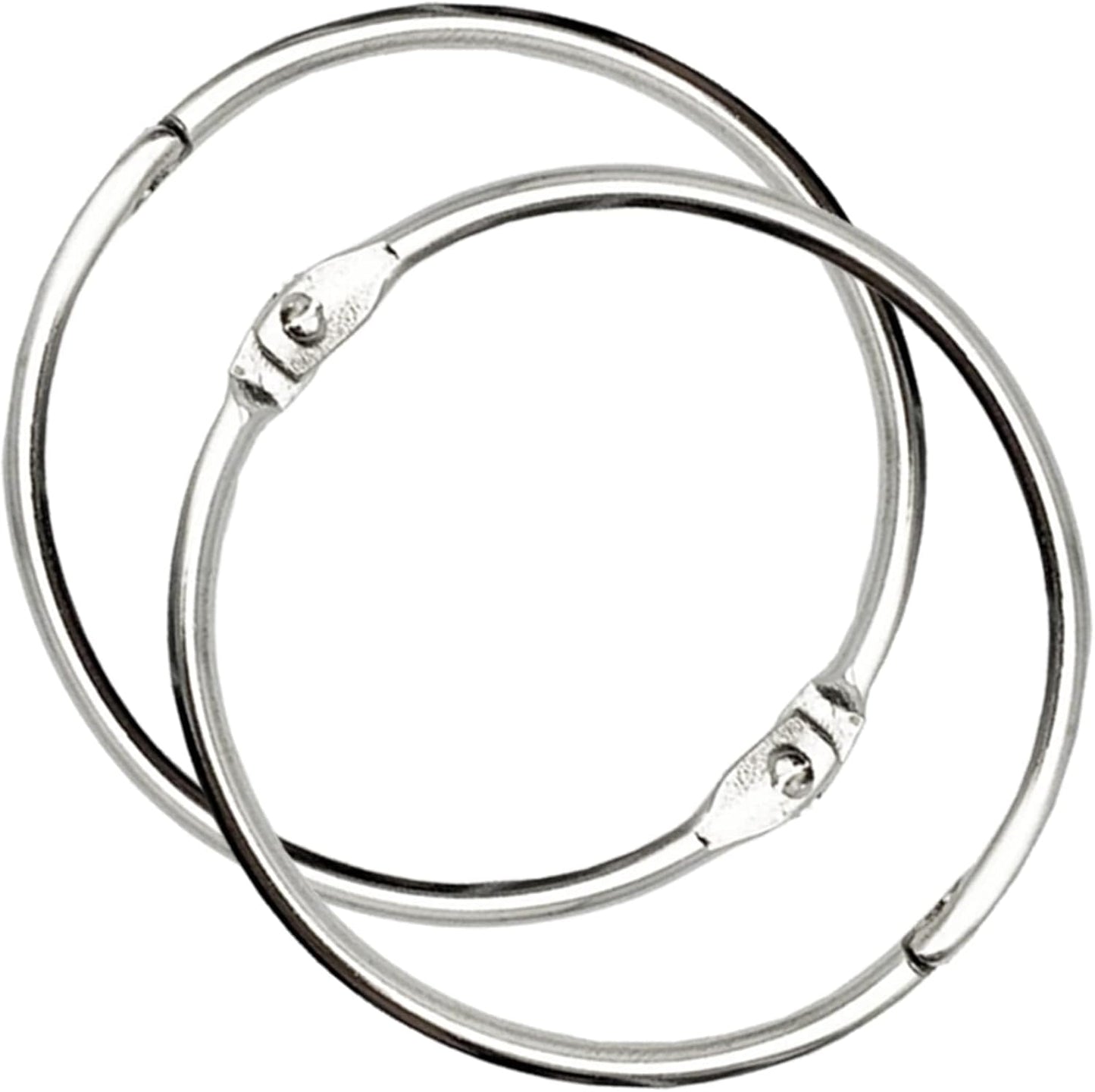 OWLKELA 2 Inch 30 Pack Loose Leaf Binder Rings, Keychain Key Ring with Metal Nickel Plated for Index Cards, Ideal for School, Home, or Office