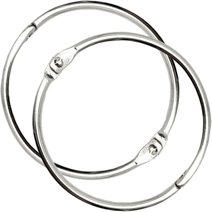 OWLKELA 2 Inch 30 Pack Loose Leaf Binder Rings, Keychain Key Ring with Metal Nickel Plated for Index Cards, Ideal for School, Home, or Office