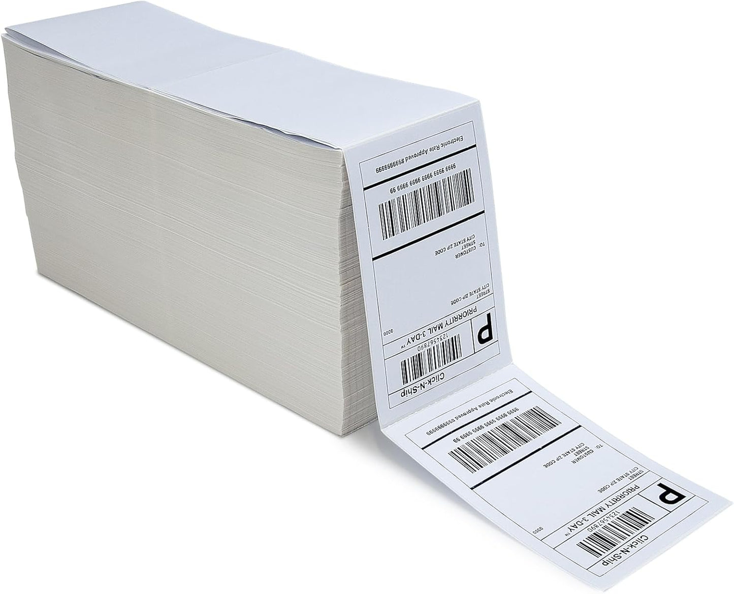 L LIKED 200 4x6 Thermal Labels Fanfold, Direct Thermal Shipping Labels - Perforated and Strong Adhesive