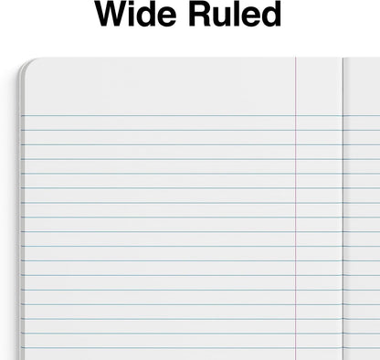 STAPLES Composition Notebook, 9.75” x 7.5”, Wide Ruled, 100 Sheets, Green Cover