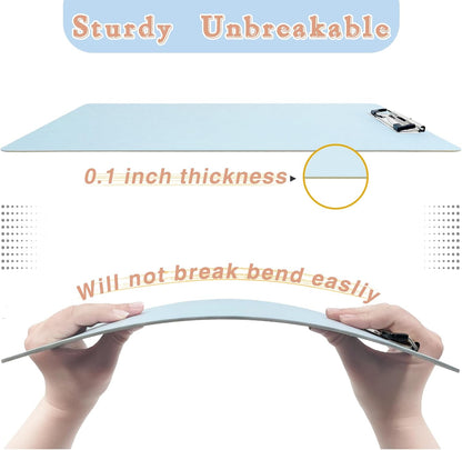 Clipboards 4 Pack Plastic Clipboards Letter Size, Durable Clipboard with Low Profile Metal Clip for Classroom Office Teachers Students Nurses