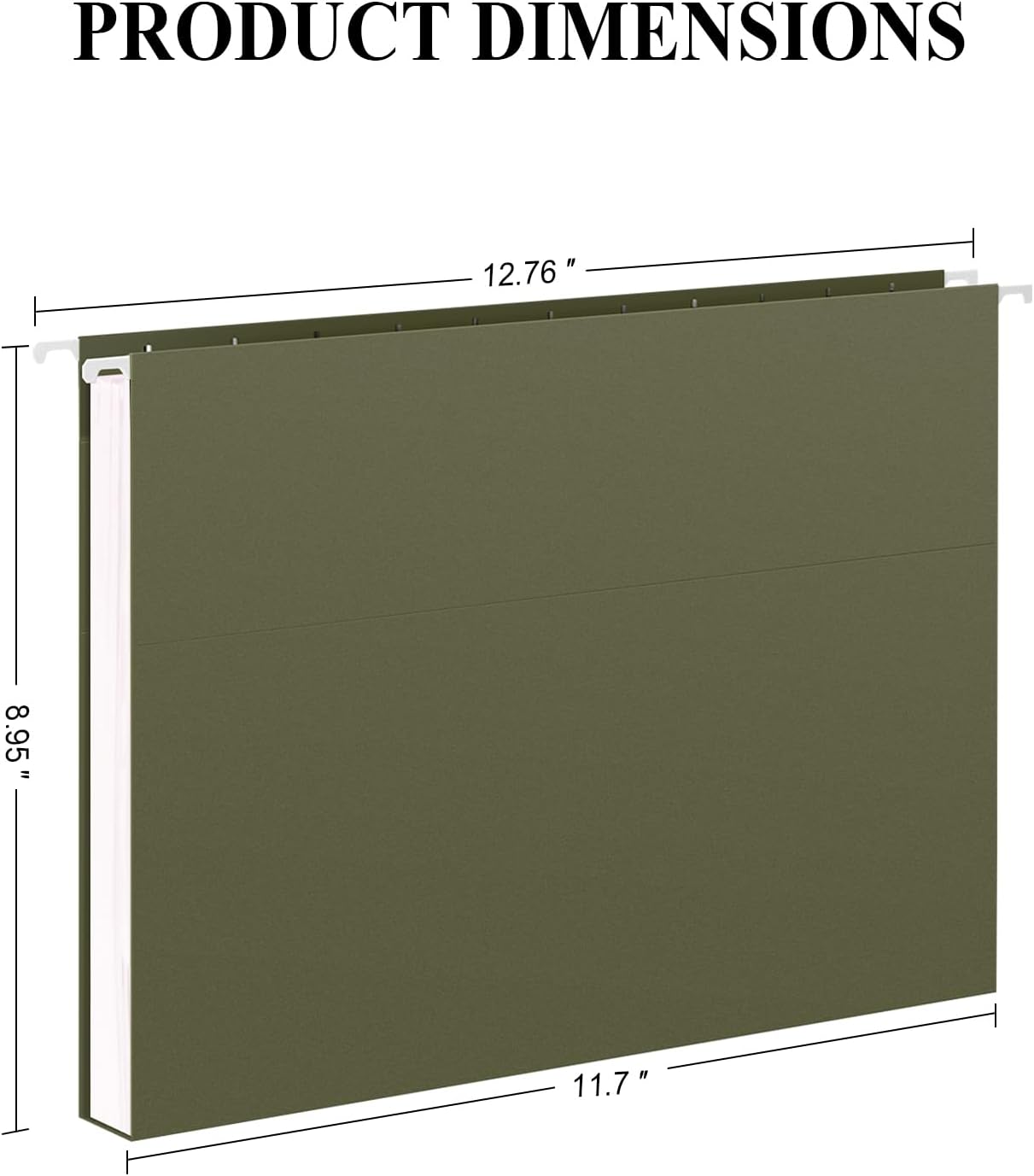 ViVin Hanging File Folders, 1/5-Cut Adjustable Tabs with 24 Per Box, 24 Pack Letter Size Hanging File Folders, Designed for Office Home School Filing Cabinet(Assorted)