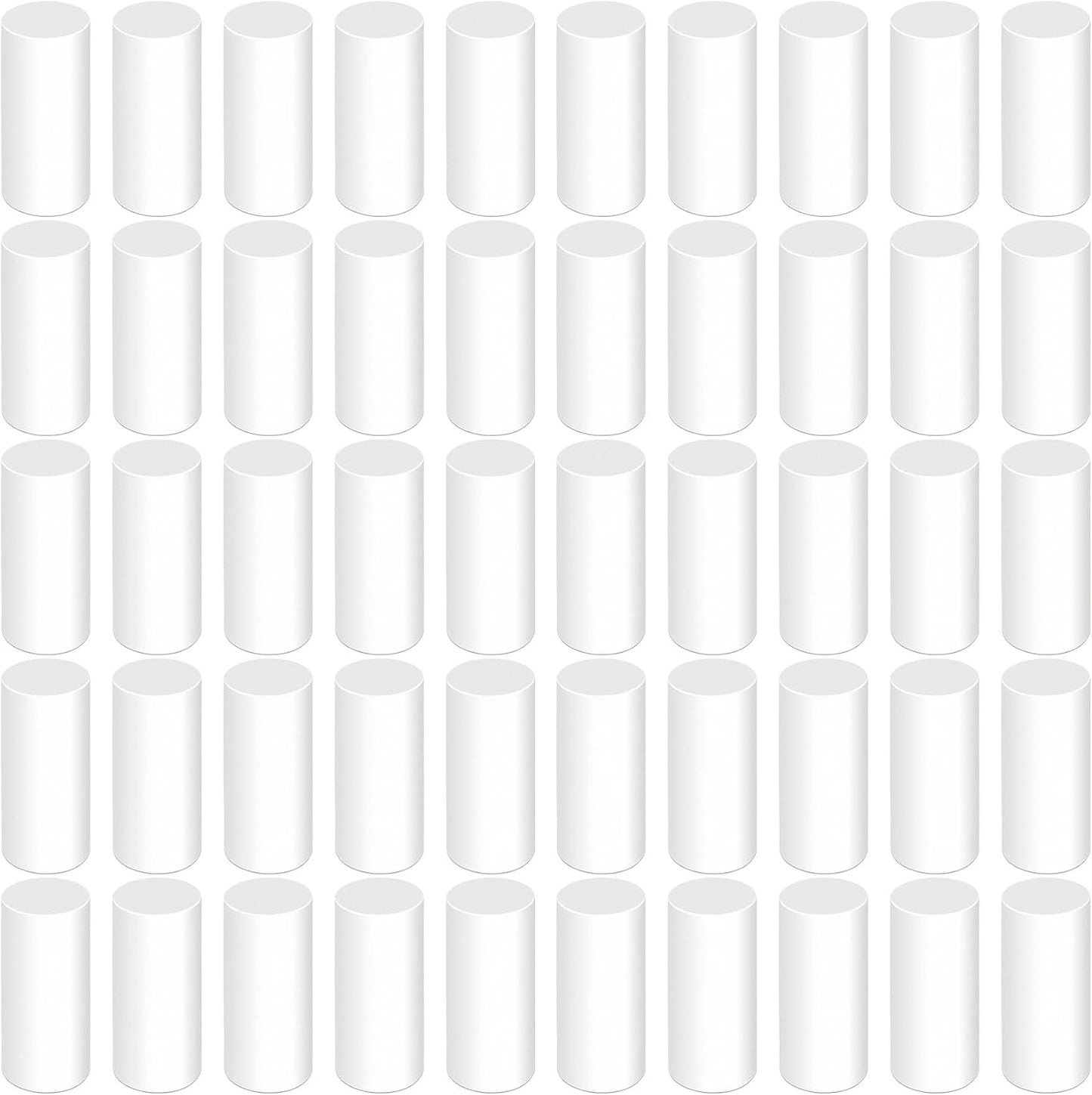 50 Pcs Mechanical Pencil Eraser Refills, White Refill Erasers for Propelling Pencils, Universal Traceless Eraser Replacement for Office Notebook Drafting