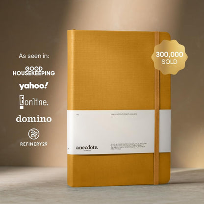 Anecdote Daily Planner w/ 2026-2027 Calendar | Start Anytime 26 Weeks Undated | 1 Page per Day | 8.5" x 5.2" | Hardcover To-Do List Organizer, Plan Your Success, Achieve Productivity Goals (Evergreen)