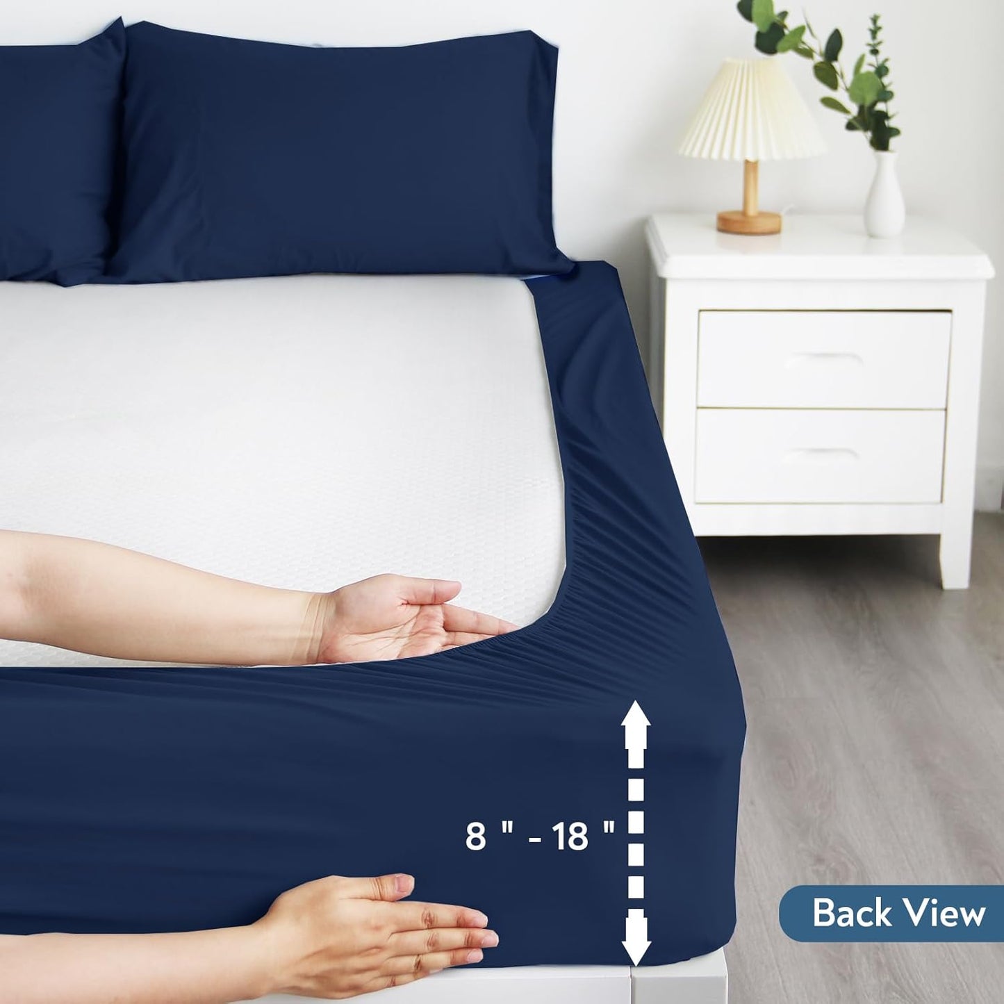 Magik & Kover Twin Mattress Protector Waterproof Cover 2 Pack, Waterproof Bed Twin Fitted Sheet Only, Machine Washable Deep Pocket Single Size Mattress Cover for Kids with Elastic Rubber Band, Grey