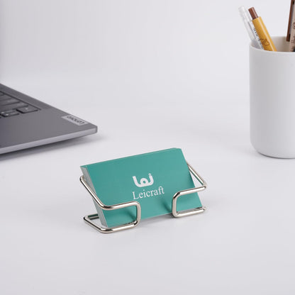 Business Card Holder for Desk, Cute Metal Card Organizers and Office Desk Accessories for Men and Women (Golden)