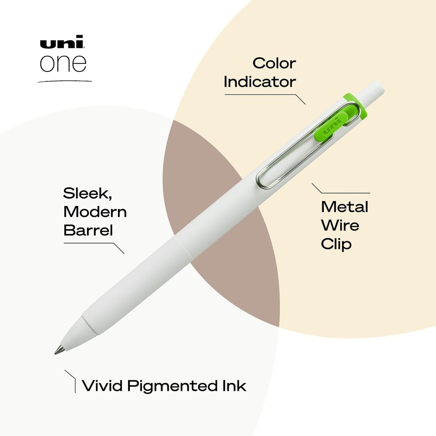 Uni-Ball One Black Retractable Gel Pens 4 Pack with Medium Points, Uni-Ball Click Pens are Fraud Proof and the Best Office, School, and Bible Pens