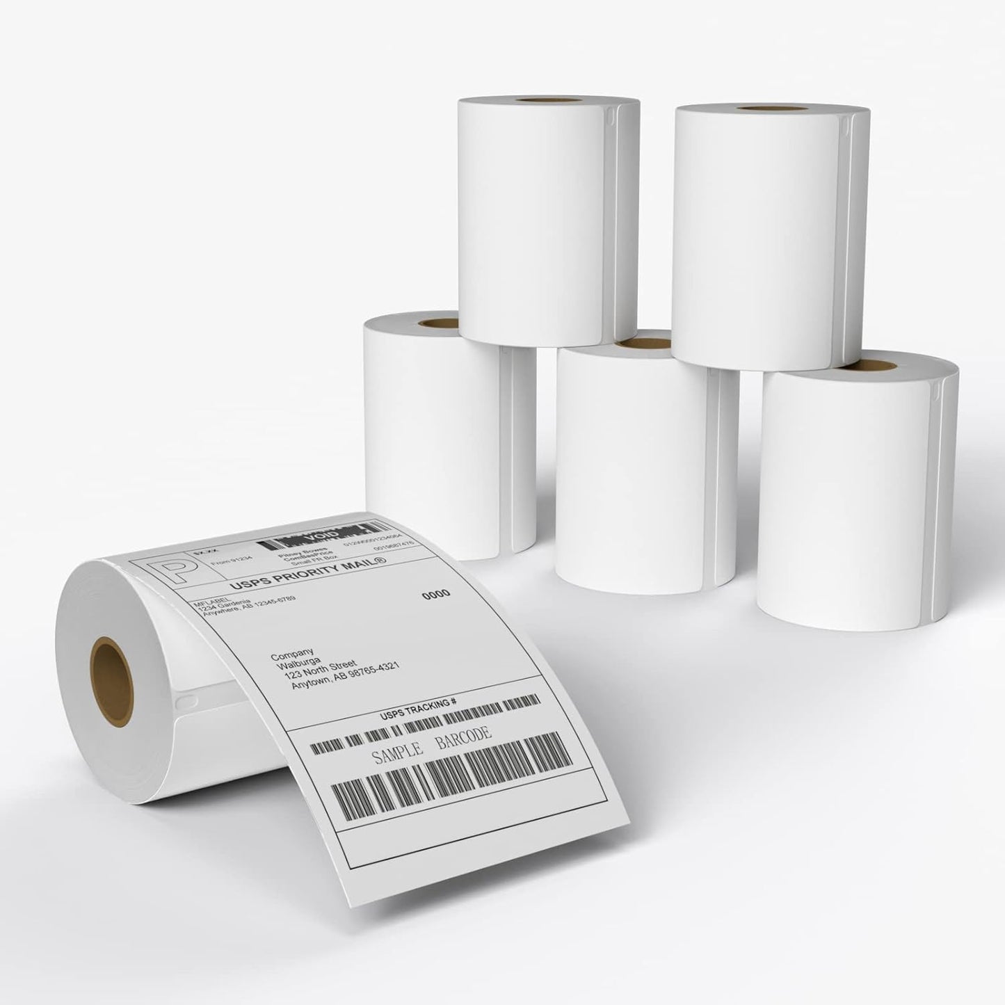 MFLABEL 4x6 Thermal Shipping Labels - 2 Rolls of 250, Perforated & Smudge-Proof Direct Thermal Labels Compatible with Rollo, Zebra, for Amazon UPS FedEx Shopify