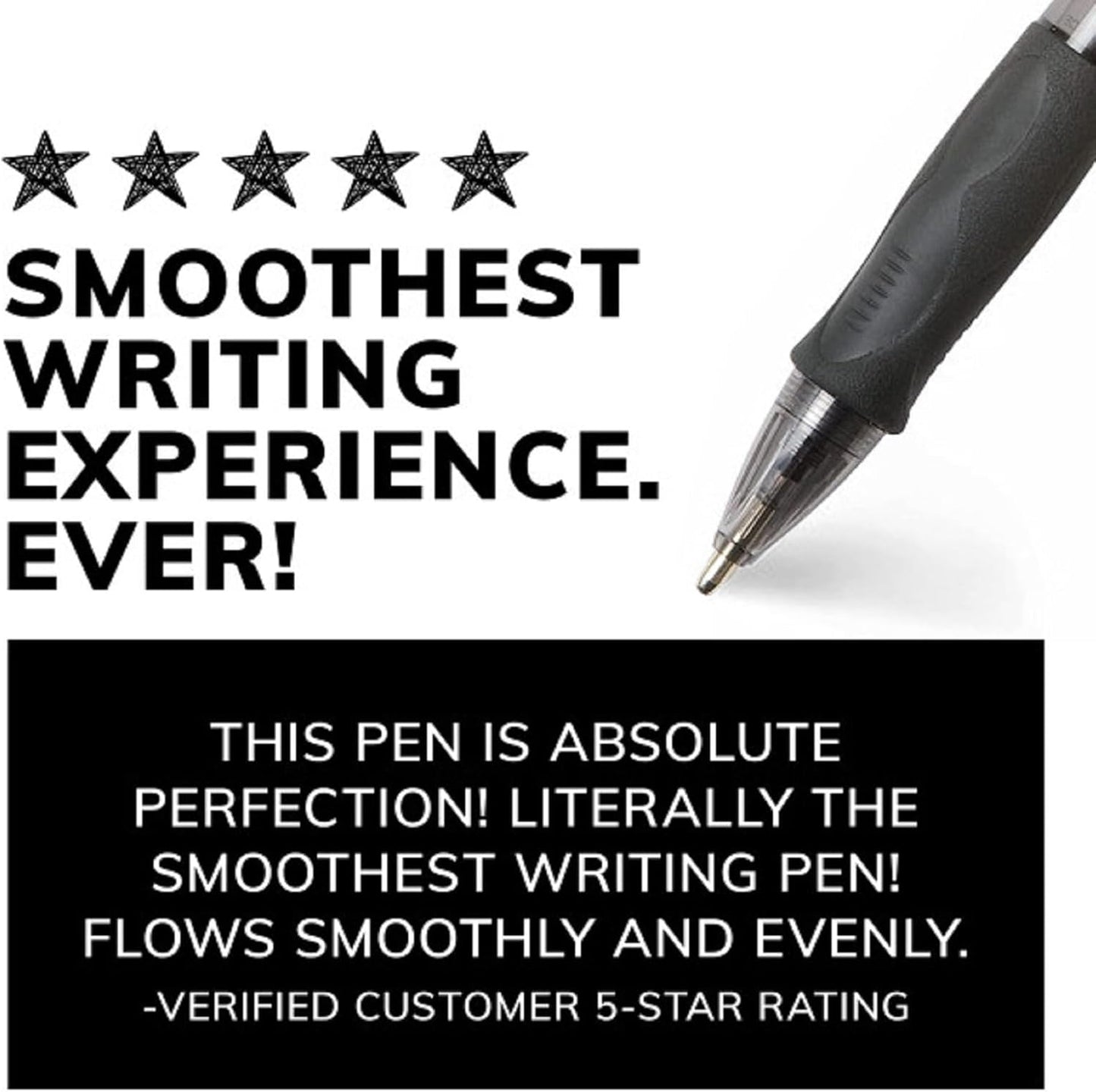 BIC Glide Bold Black Ballpoint Pens, Bold Point (1.6mm), 4-Count Pack, Retractable Ballpoint Pens With Comfortable Full Grip
