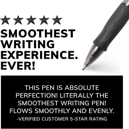 BIC Glide Bold Black Ballpoint Pens, Bold Point (1.6mm), 4-Count Pack, Retractable Ballpoint Pens With Comfortable Full Grip