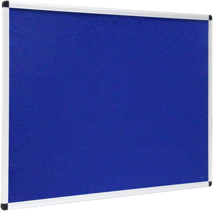 VIZ-PRO Large Fabric Bulletin Board/Foldable Notice Board Felt Gray, 60 X 48 Inches, Silver Aluminium Frame