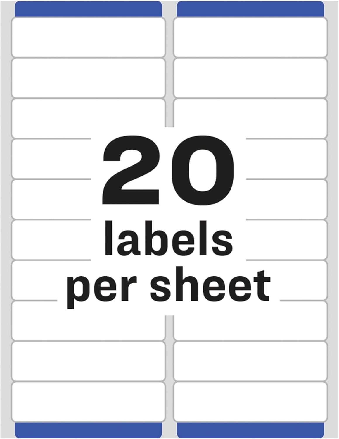 Avery Easy Peel Printable Address Labels with Sure Feed, 1" x 4", White, 2,000 Blank Mailing Labels for Laser Printers (5161)