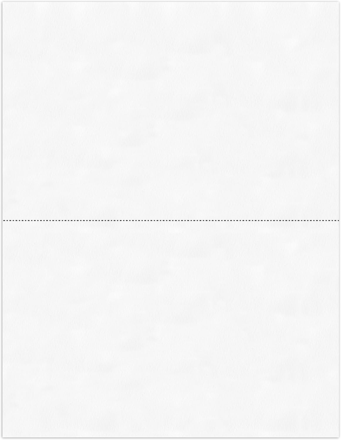 PrintWorks Professional 3 2/3" Horizontal Perforated Paper 8.5” x 11” - Perfect For W-2, 1099, & Statement Use - Made in the USA - 500 Sheets - 20 lb - Printer Compatible - White (04124)