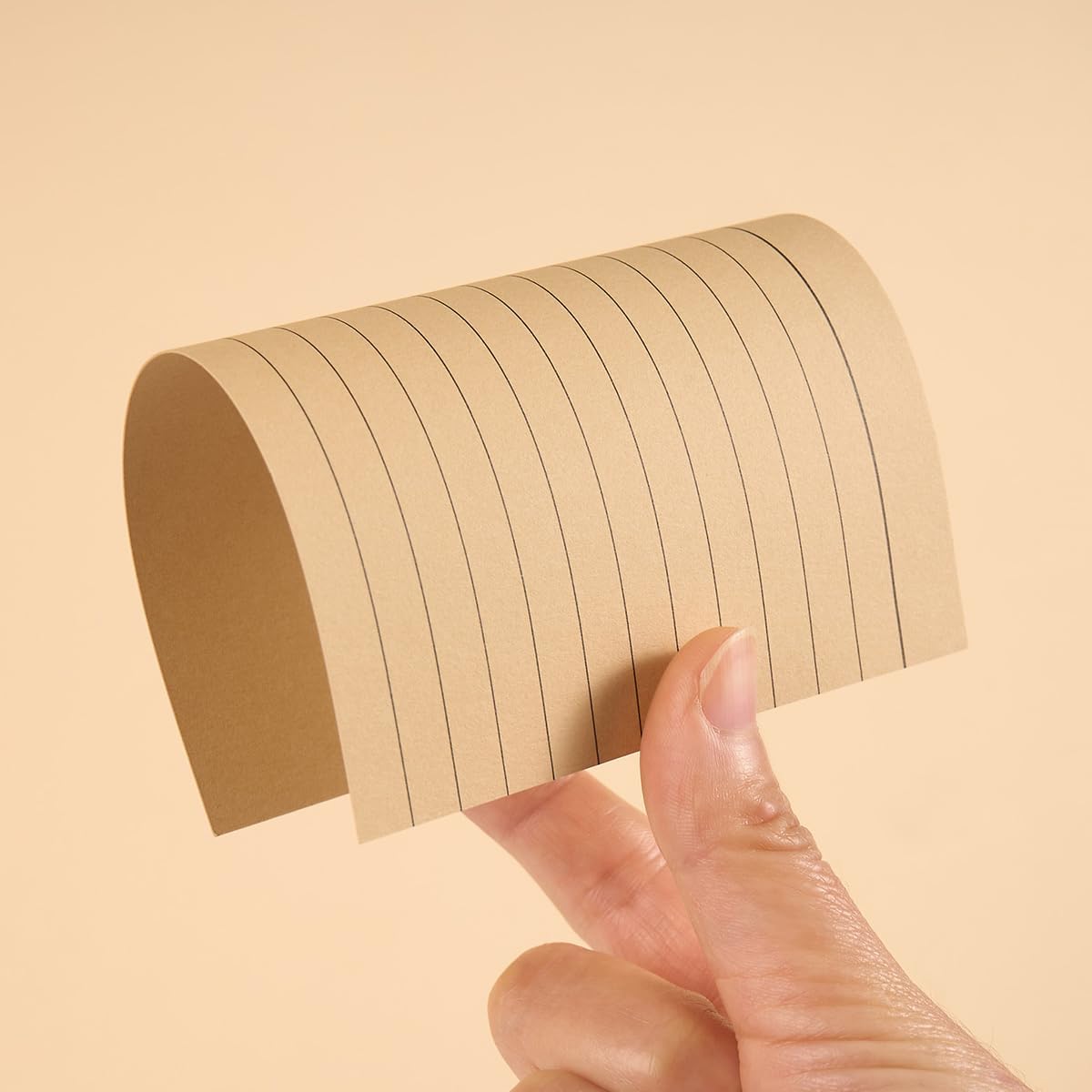 100 Sheets 3x5 Colored Ruled Note Cards Index Cards, 250 GSM Heavy Flashcards, 5 Brown