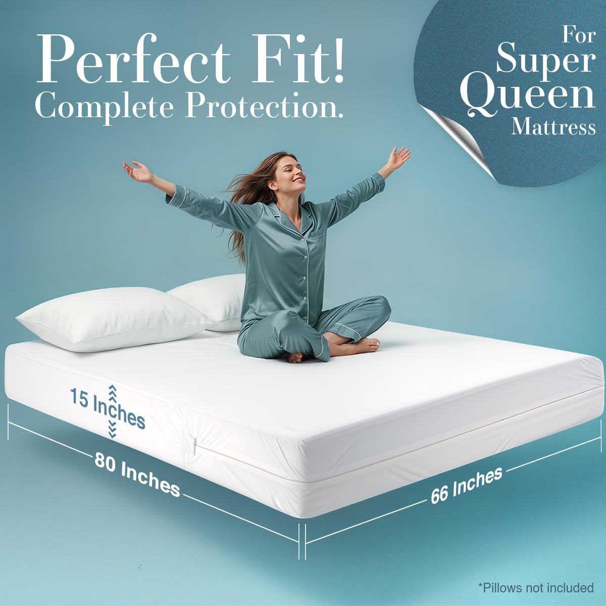 Utopia Bedding Mattress Protector Zippered California King Size, 100% Waterproof Bed Bug and Dust Mite Proof Mattress Encasement, Absorbent 6 Sided Mattress Cover