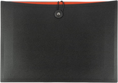 JAM Paper Accordion Folders - 13 Pocket Plastic Expanding File - Legal Size - 10 x 15 - Red - Sold Individually
