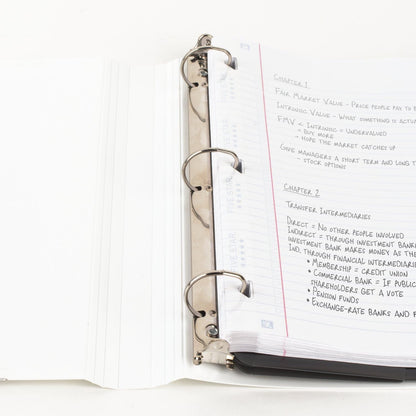 Five Star 3-Ring Binder + Study App, 1-1/2 Inch Binder with D Rings and Customizable Clear View Cover, 375 Sheet Capacity, White (261460A-ECM)
