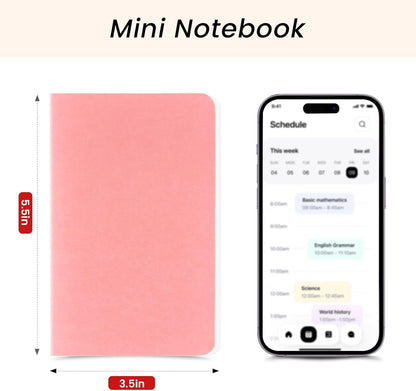 Oucaru 48PCS Pocket Notebook, 3.5" x 5.5", 8 Color, 52 Pages Blank Notebook Mini Notebook Journal, Small Notebook Memo Notepad for Students, Traveler, School Supplies