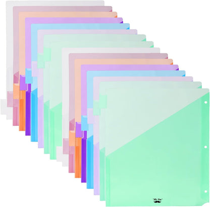 Mr. Pen- Binder Dividers with Pockets and Tabs, 1 Set, 8 Tabs/Set, Colorful, 3 Ring Binder Dividers with Tabs and Pockets on Both Sides