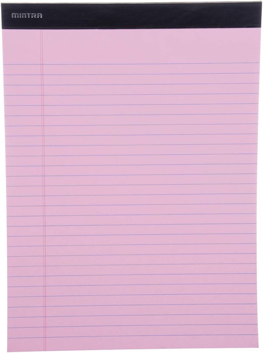Mintra Office White Legal Pads – Ruled Notepads and Micro-Perforated Sheets, Ideal for Writing, Note-Taking & Creativity, Office, or Professional Use, Basic Pad 6 pack, 8.5"x11" (Narrow Ruled)