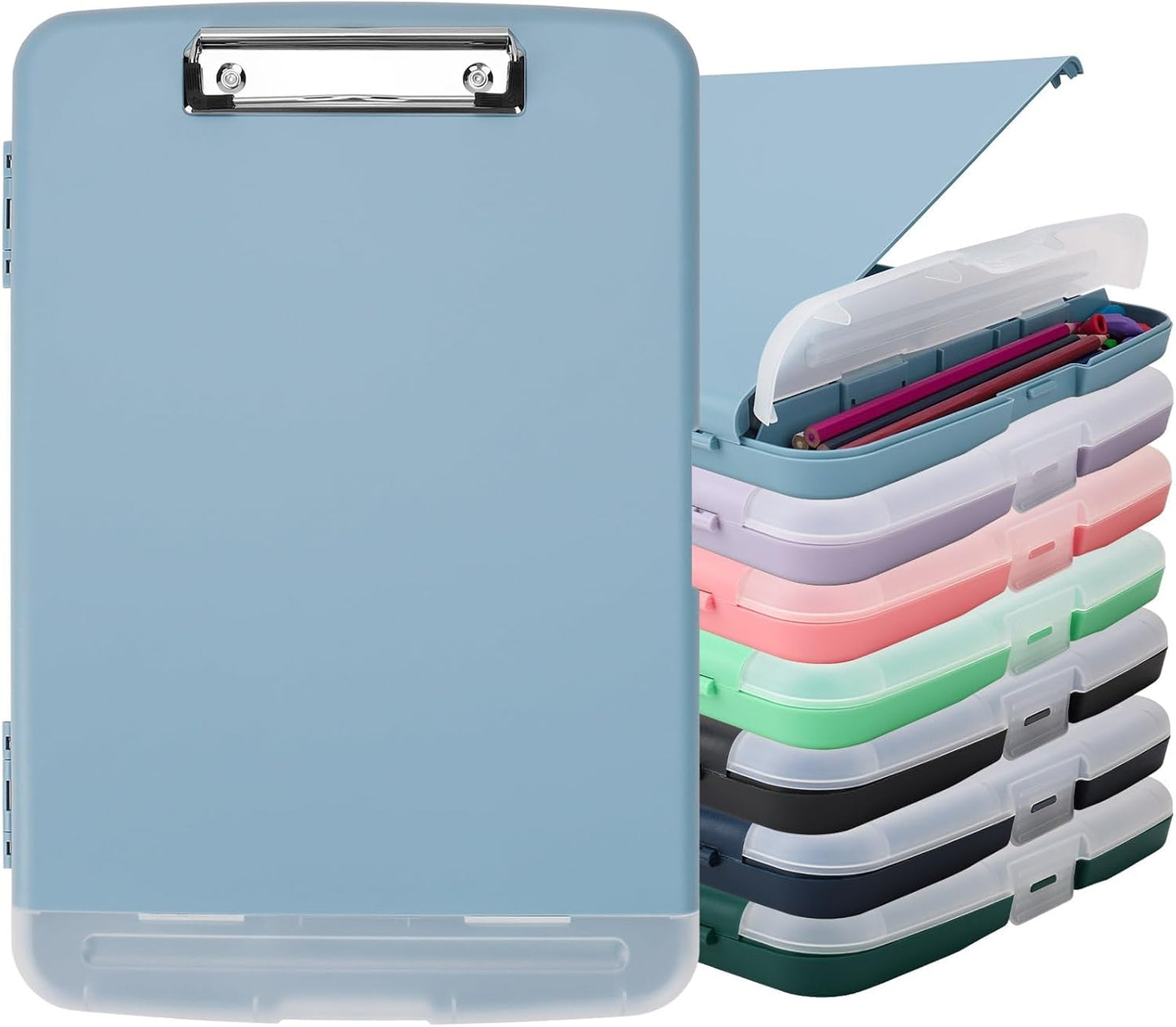 SFLHHDM Purple Clipboard, Clip Boards 8.5x11, Teacher Clipboards with Storage, Plastic Clipboard with Pen Holder, Clipboards Storage for Women Teachers Work, School & Office Supplies