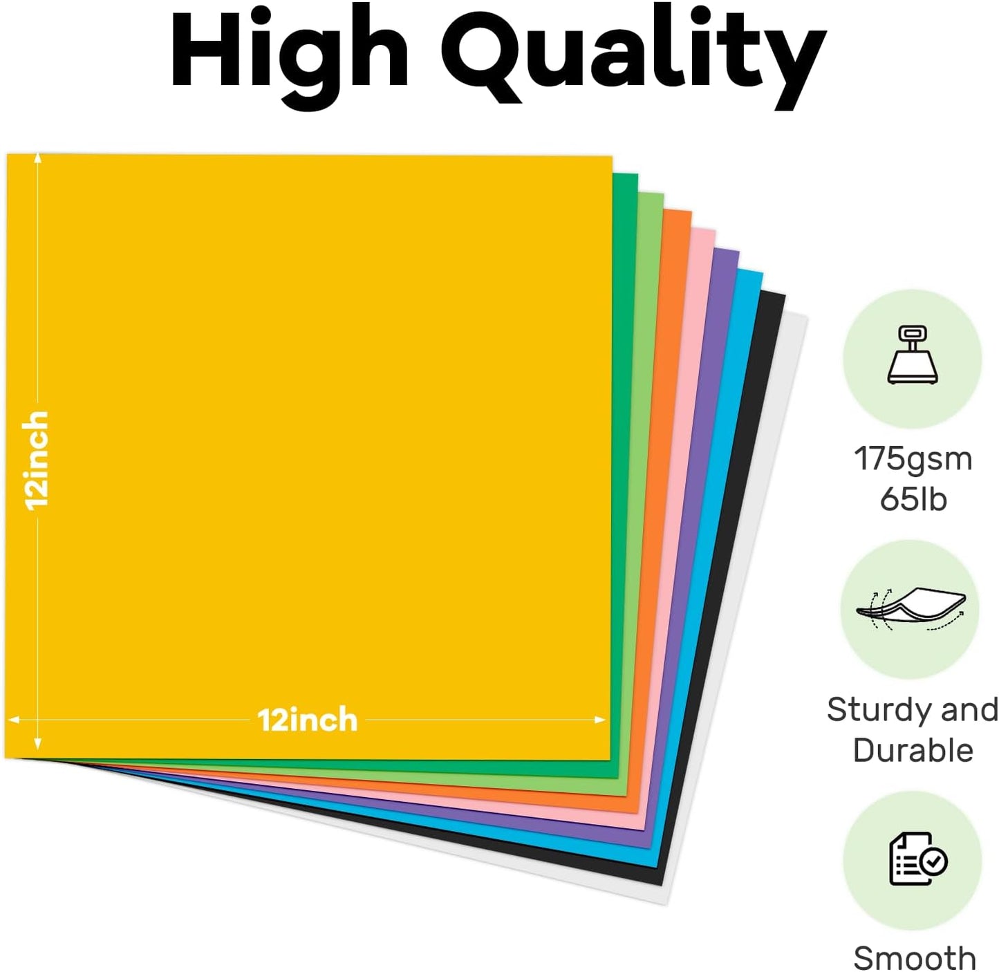 White Cardstock 12x12-24 Sheets Cardstock Paper, Goefun 80lb White Card Stock Paper for Card Making, Cricut, Crafting, Scrapbook, Photo Albums