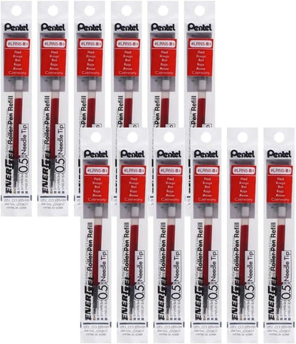 Pentel Refill Ink for EnerGel Liquid Gel Pen, (0.5mm), Fine Line, Blue Ink, Box of 12 (LRN5-C)