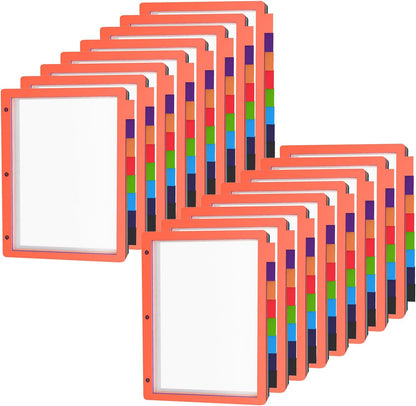 HABGP 24Pcs/3 Set 8 Tab Dividers for 3 Ring Binder, 24 Pcs Clear Color 3 Ring Binder Dividers with Tabs, Page Folder Dividers, Plastic Tabbed File Dividers with Tabs, Three Ring Binder Index Dividers