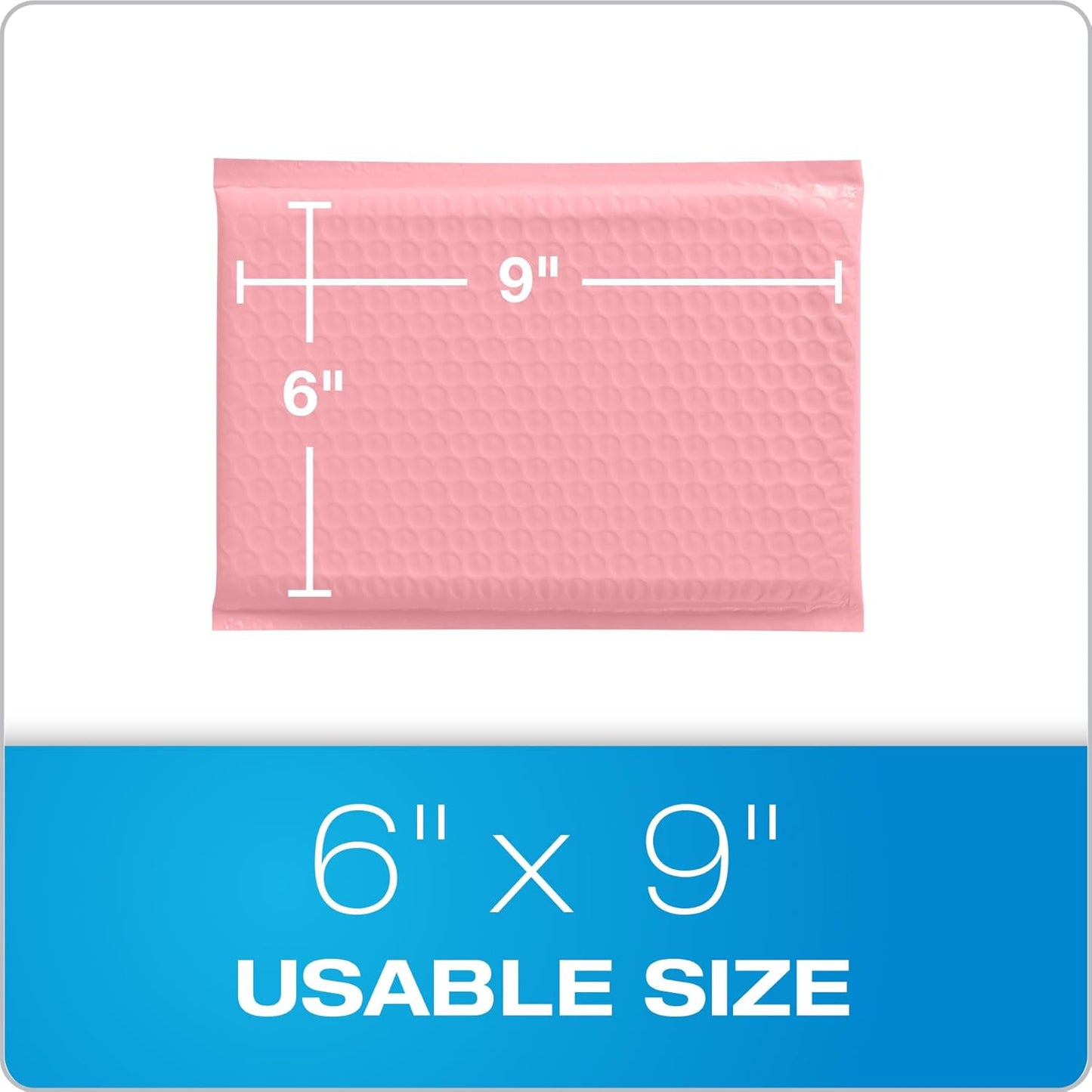 Quality Park Bubble Mailers, 6 x 9 Inch, White Poly Mailers, Padded Envelopes, Shipping Envelopes, Water Resistant, Self Seal, 50 Per Box (QUA85856), Plastic