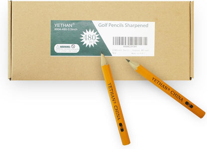 400Pcs Golf Pencils with Eraser Tops, Hexagon Wooden pencils, Pre Sharpened 2# HB Half Golf School Office 4" Mini 400 count/Box