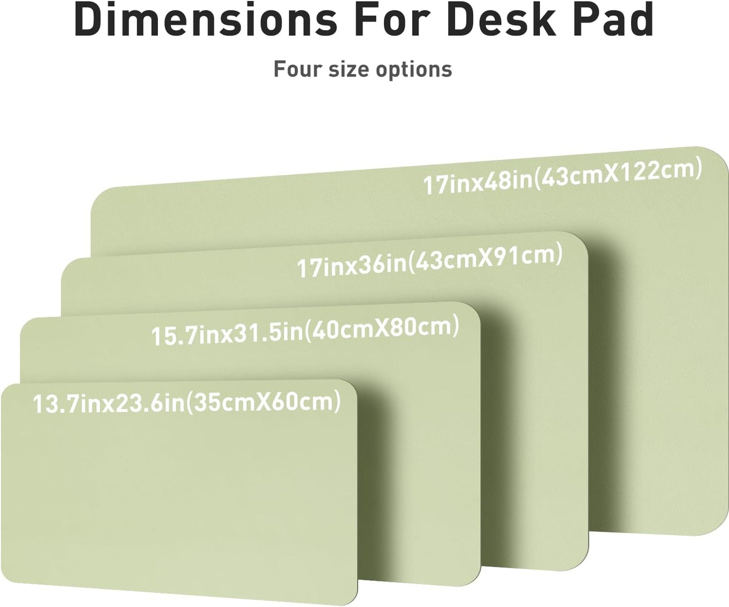Aothia Leather Desk Pad Protector, Mouse Pad, Office Desk Mat, Non-Slip PU Leather Desk Blotter, Laptop Desk Pad, Waterproof Desk Writing Pad for Office and Home (Black,36" x 17") - Colors A
