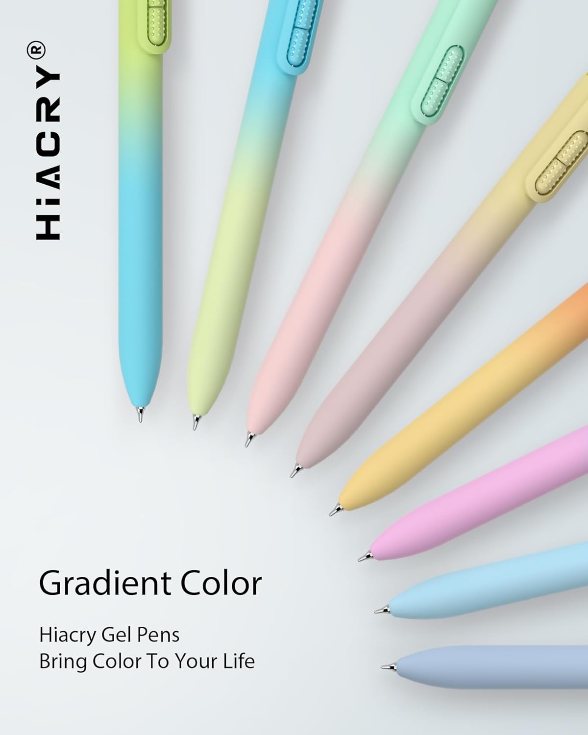 Hiacry 8 Pcs Gel Pens - 0.7mm Fine Point Smooth Writing Black Ink, Quick-Dry Long Lasting Fidge Pens, School & Office Supplies for Men Women