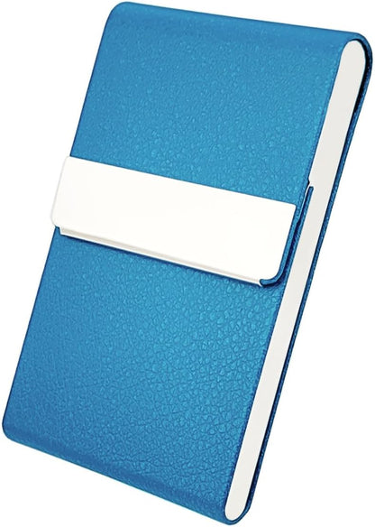 Business Card Holder with Ultra Slim Design,Business Card Case with Premium PU Leather,Suit Pocket Metal Card Holder for Women/Men,Professional Name Card Holder with Magnetic Shut (Black1)