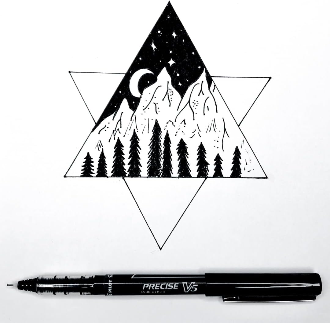PILOT Precise V5 Stick Liquid Ink Rolling Ball Stick Pens, Extra Fine Point (0.5mm) Assorted Ink Colors, 12-Pack (31888)