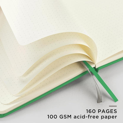 &And Per Se Lined Journal Notebook, 160 Pages, A5 5.7 x 8 inches College Ruled Thick Paper Notebook Journals for Writing, Hardcover Notebooks for Women Men Office School (1 Pack, Green) - Colors B