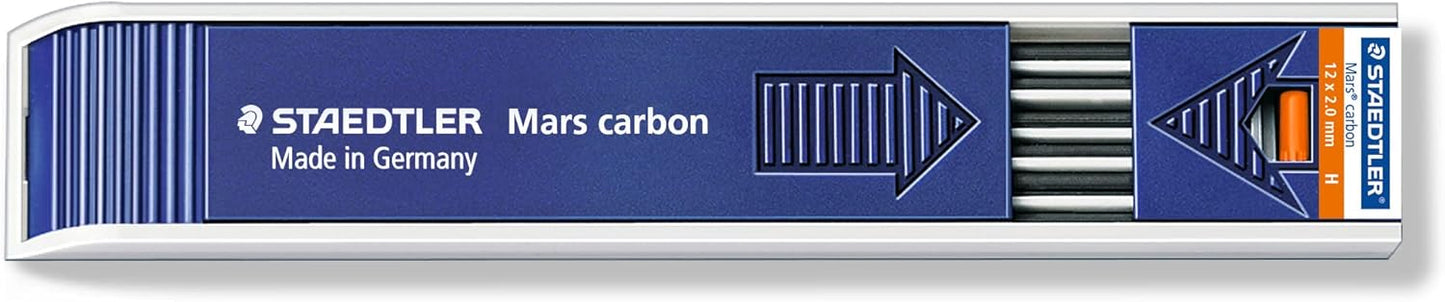 Staedtler Mars Carbon Lead, 2mm, H, 12 Lead (200-H)