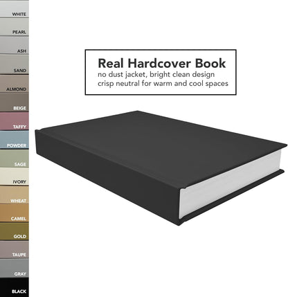 CovoBook™ Blank Hardcover | Premium Sketchbook Journal Guest Book | Photo Prop Home Decor (Black, Size 9)