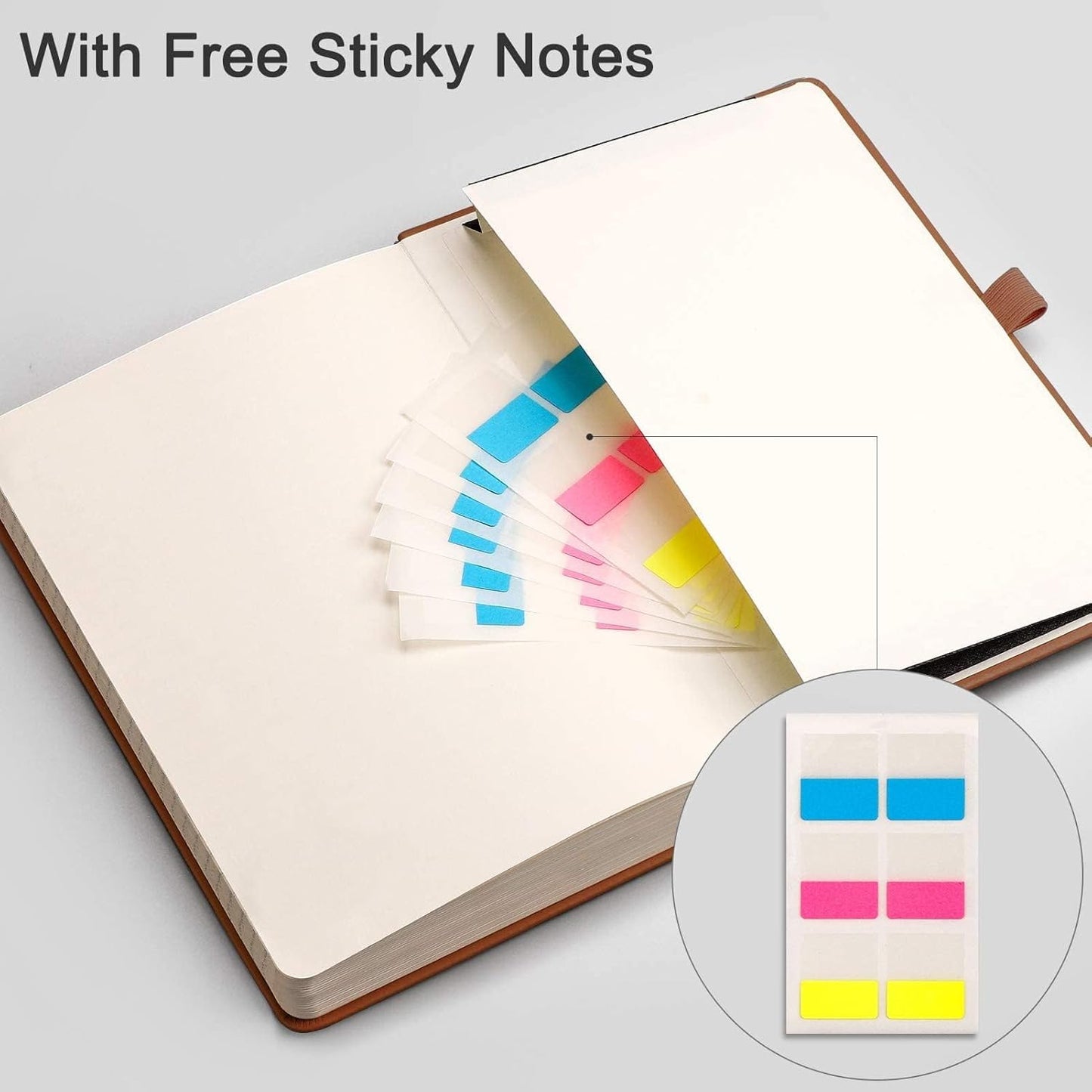 EMSHOI Graph Paper Notebook - 256 Pages A5 Graph Notebook/Journal, Hard Cover, 120gsm Thick Paper, Smooth PU Leather, Inner Pocket, 5.75'' × 8.38''-Black