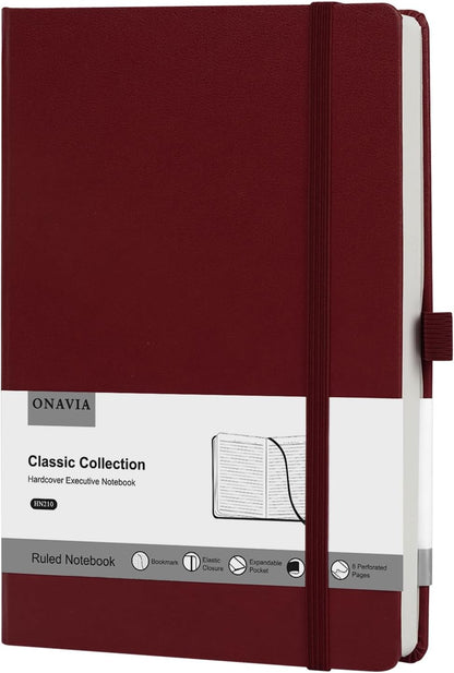 ONAVIA Lined Journal Notebooks for Work, Travel, College, A5 Size 100 GSM Thick Paper, Classic Ruled Journaling Notebook, Hardcover Notepad for Writing 160 Pages, 5.5 x 8.3 inch, Royal Blue