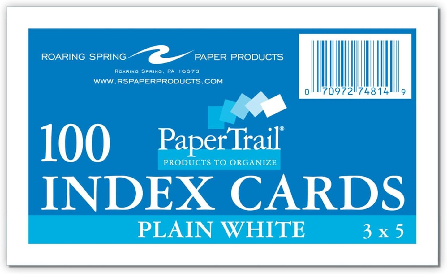 Roaring Spring Mini Index Cards 3"x2.5", 200 Count, 100# White Single Sided Ruled Paper, In Convent Tray Holder, Blank on Back (Pack of 1)