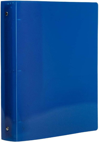 JAM PAPER Plastic 0.75 inch Binder - Clear 3 Ring Binder - Sold Individually